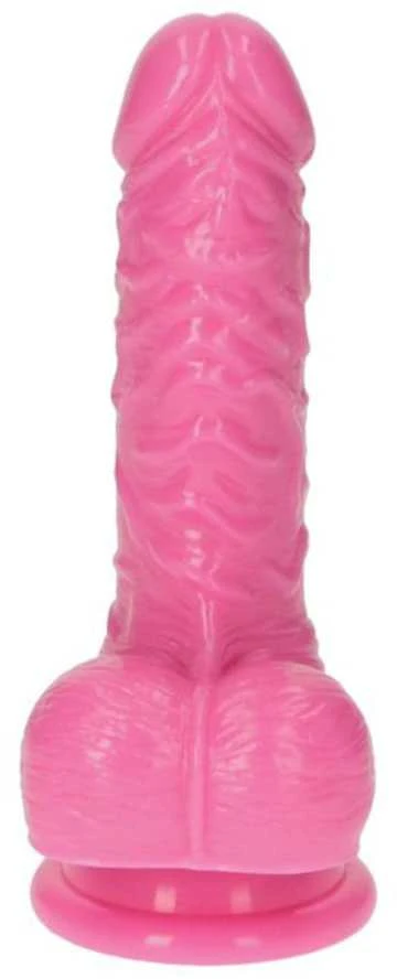 Toyz4Lovers Rožinė żylaste dildo gumowe su przyssawką 10,5 cm