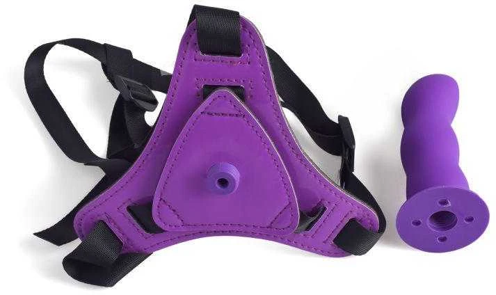 Toyz4Lovers Kelnaitės su petnešėlėmis su purpuriniu dilde