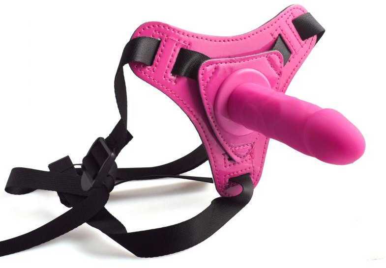 Toyz4Lovers Harness straps straponas moteriškas varpos dildo 10cm
