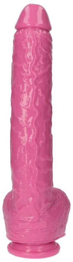Toyz4Lovers Wielki rožinė penis ogromne dildo su jądrami 30 cm