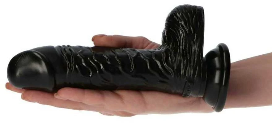Toyz4Lovers Stringy juoda tikroviškas dildo siurbtukas 16 cm