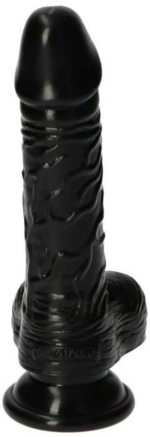 Toyz4Lovers Stringy juoda tikroviškas dildo siurbtukas 16 cm