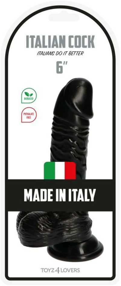 Toyz4Lovers Stringy juoda tikroviškas dildo siurbtukas 16 cm
