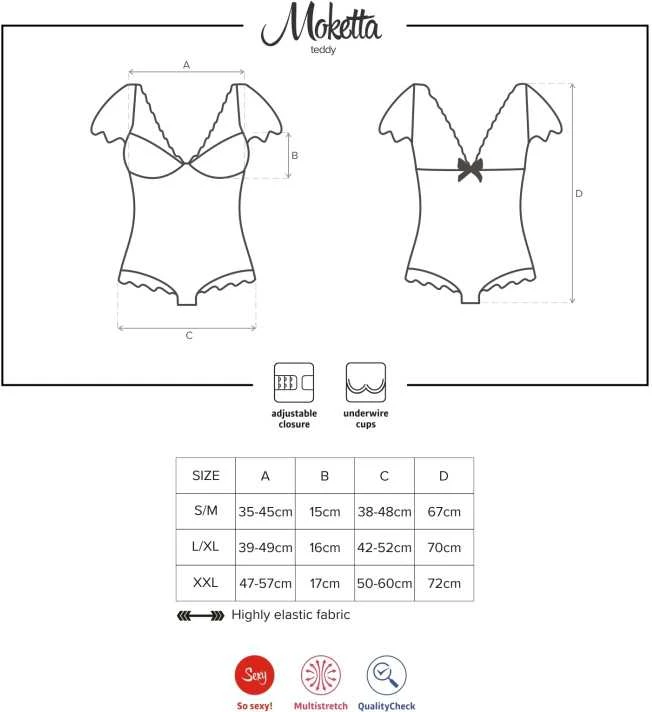 Obsessive Žavus, stilingas, erotiškas bodis, apsėstas L/XL dydžio
