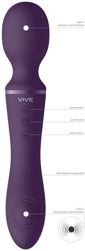 Vive By Shots Vive Enora - Wand & Vibrator - Violetinė