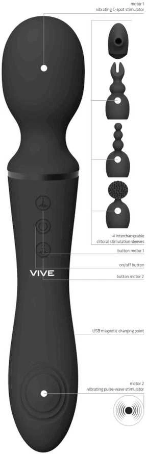 Vive By Shots Vive Stymulator-Nami - Juodas
