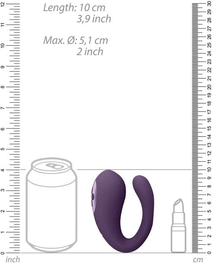 Vive By Shots „Vive“ MOTERIS VIBRATORIUS PORoms, skirtas klitorio makšties pulsavimui 10 USB REŽIMAS