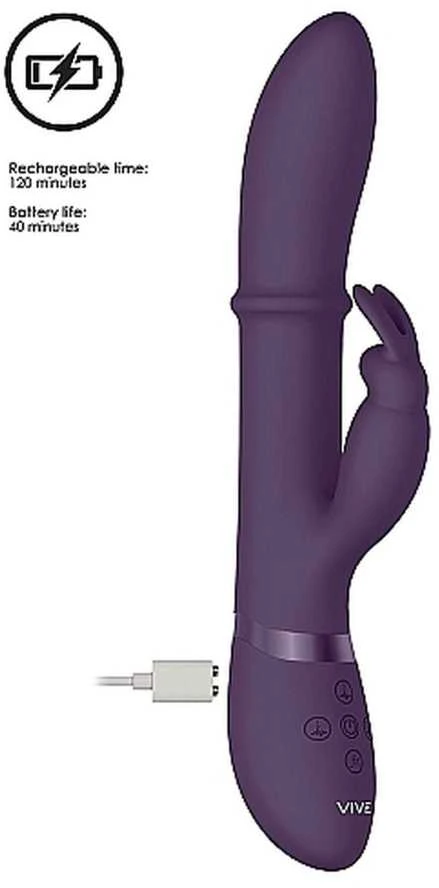 Vive By Shots Vive Vibrator zuikis daugiafunkcinis 10 režimų 24cm