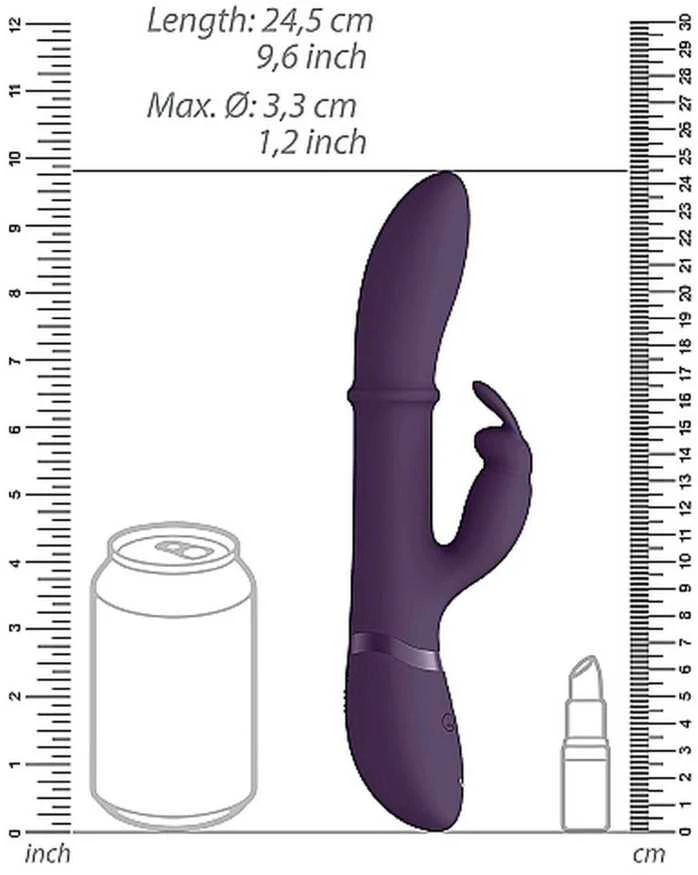 Vive By Shots Vive Vibrator zuikis daugiafunkcinis 10 režimų 24cm