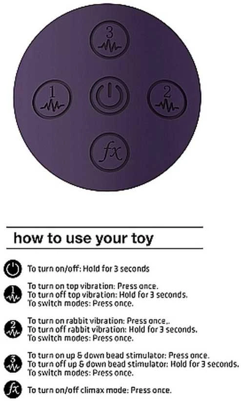 Vive By Shots Vive Vibrator zuikis daugiafunkcinis 10 režimų 24cm