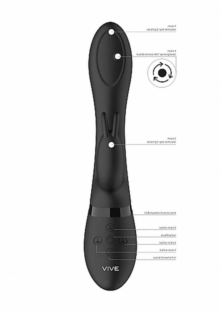 Vive By Shots Vive Vibrator zuikio klitorio masažuoklis 21cm 10 režimų