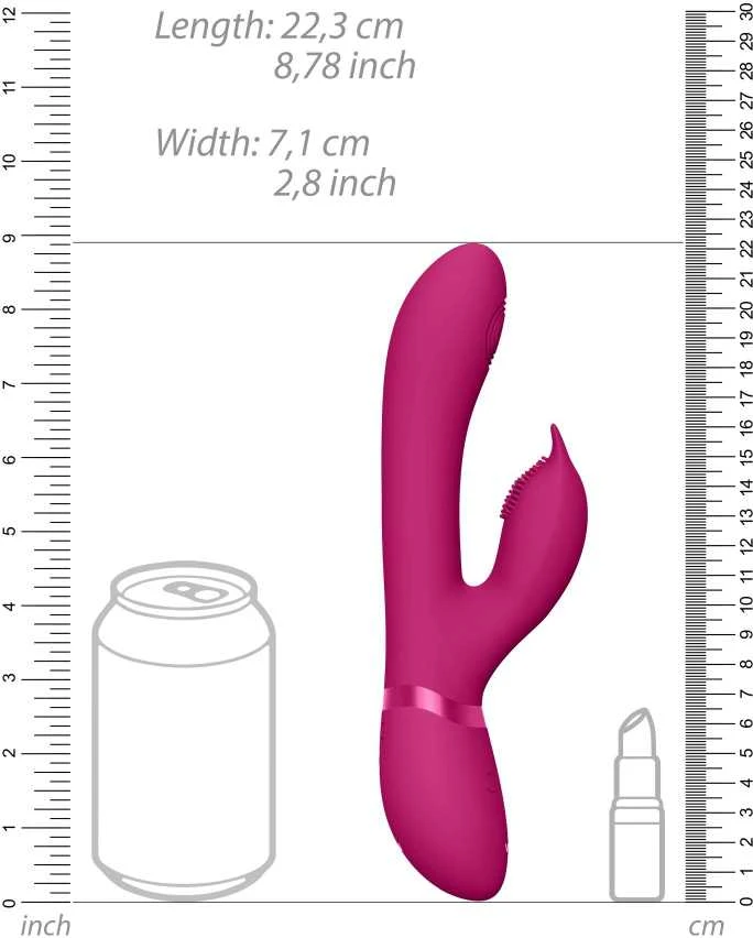 Vive By Shots Vive Vibrator zuikio masažuoklis pulsuoja 22cm 10 režimų