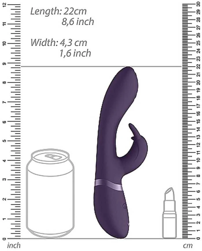 Vive By Shots Vive Vibrator bunny su rotacinis masažuoklis 21cm 10 režimų