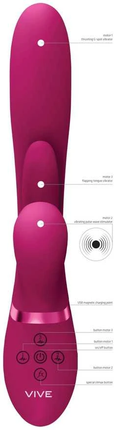 Vive By Shots Vive Rabbit Vibrator Makšties klitorio stimuliacija 10 režimų oro