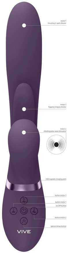Vive By Shots Vive Rabbit Vibrator Makšties klitorio stimuliacija 10 režimų oro