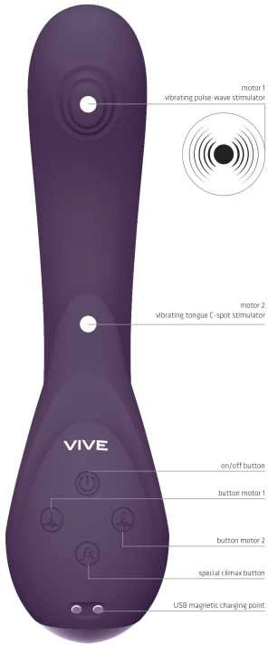 Vive By Shots Vive Vibrator G taško klitorio daugiafunkcinis 10 režimas