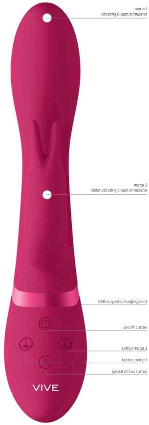 Vive By Shots Vive Vibrator-Zosia - Classic G-Spot Rabbit - Rožinė
