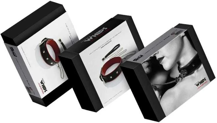 Whips Collections Dygliuota odinė bdsm apykaklė su pavadėliu
