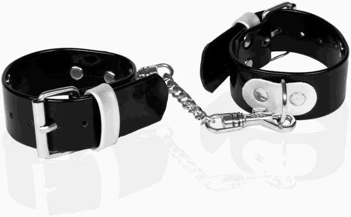 Whips Collections lakuoti juodi antrankiai su grandinėle