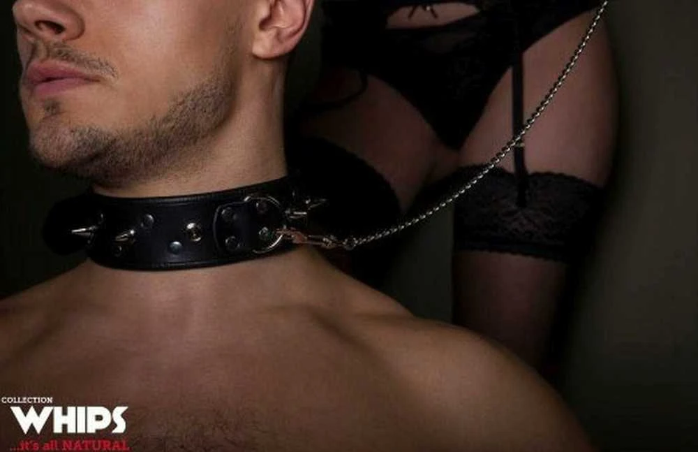 Whips Collections Odinė apykaklė vyrams smeigės bondage bdsm