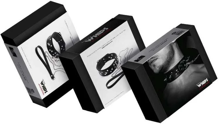 Whips Collections Odinė apykaklė vyrams smeigės bondage bdsm
