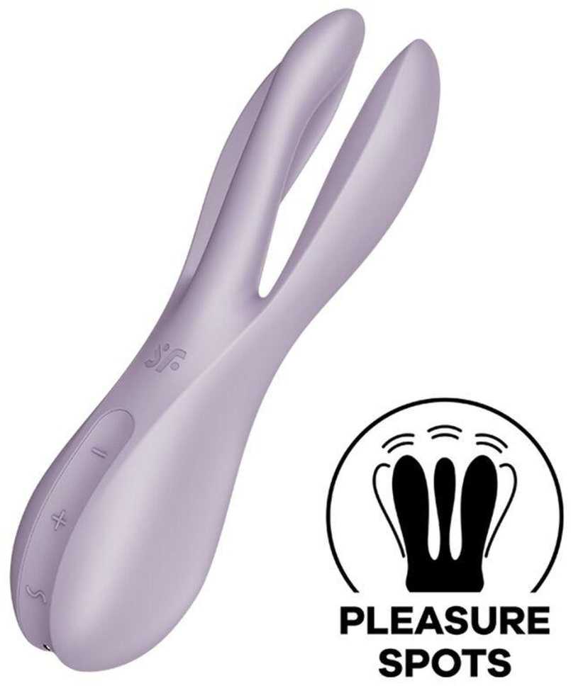Satisfyer Trijų 2 Violetinių spalvų vibratorius