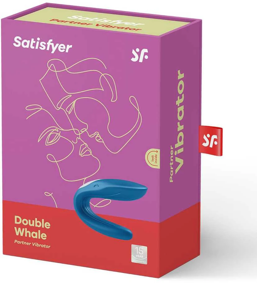 Satisfyer Double Whale Partner Vibratorius poroms valdomas programėle