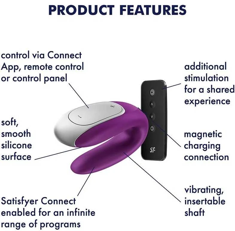 „SATISFYER DOUBLE FUN CONNECT“ programėlė Violetinis