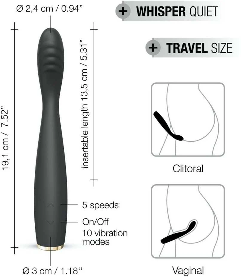 Marc Dorcel G-Slim G taško vibratorius juodas