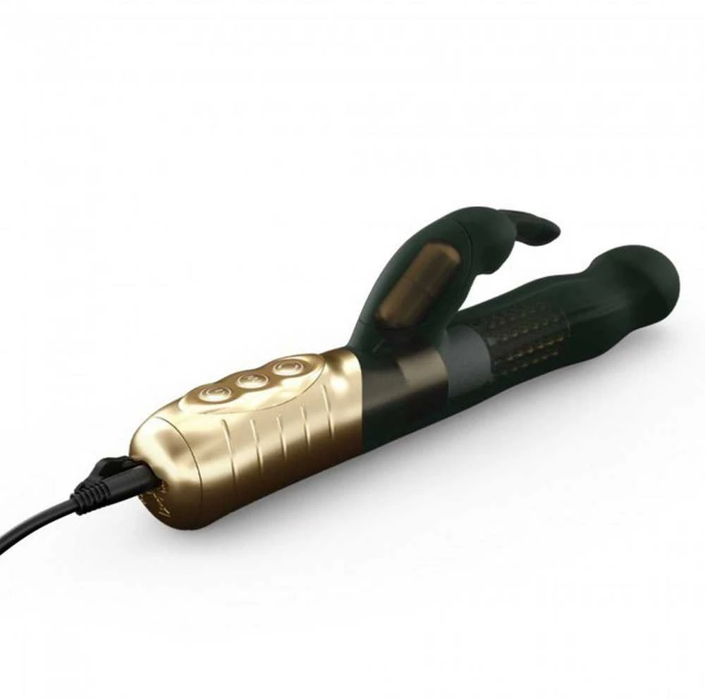 Marc Dorcel Baby Rabbit 2.0 vibratorius su dviguba stimuliacija Juodas & Gold