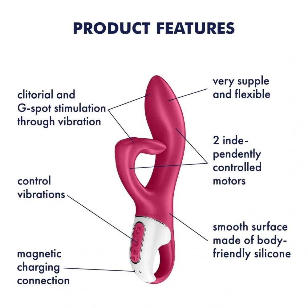 BoT Satisfyer „Embrace Me“ uogų skonio triušio vibratorius