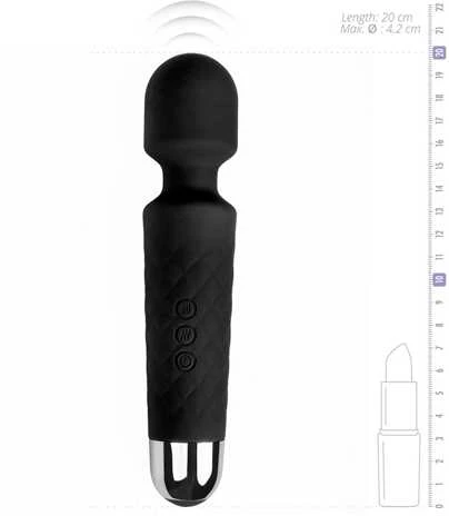 EasyToys Mini Wand Vibratorius - Juodas