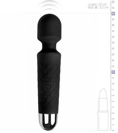 EasyToys Mini Wand Vibratorius - Juodas