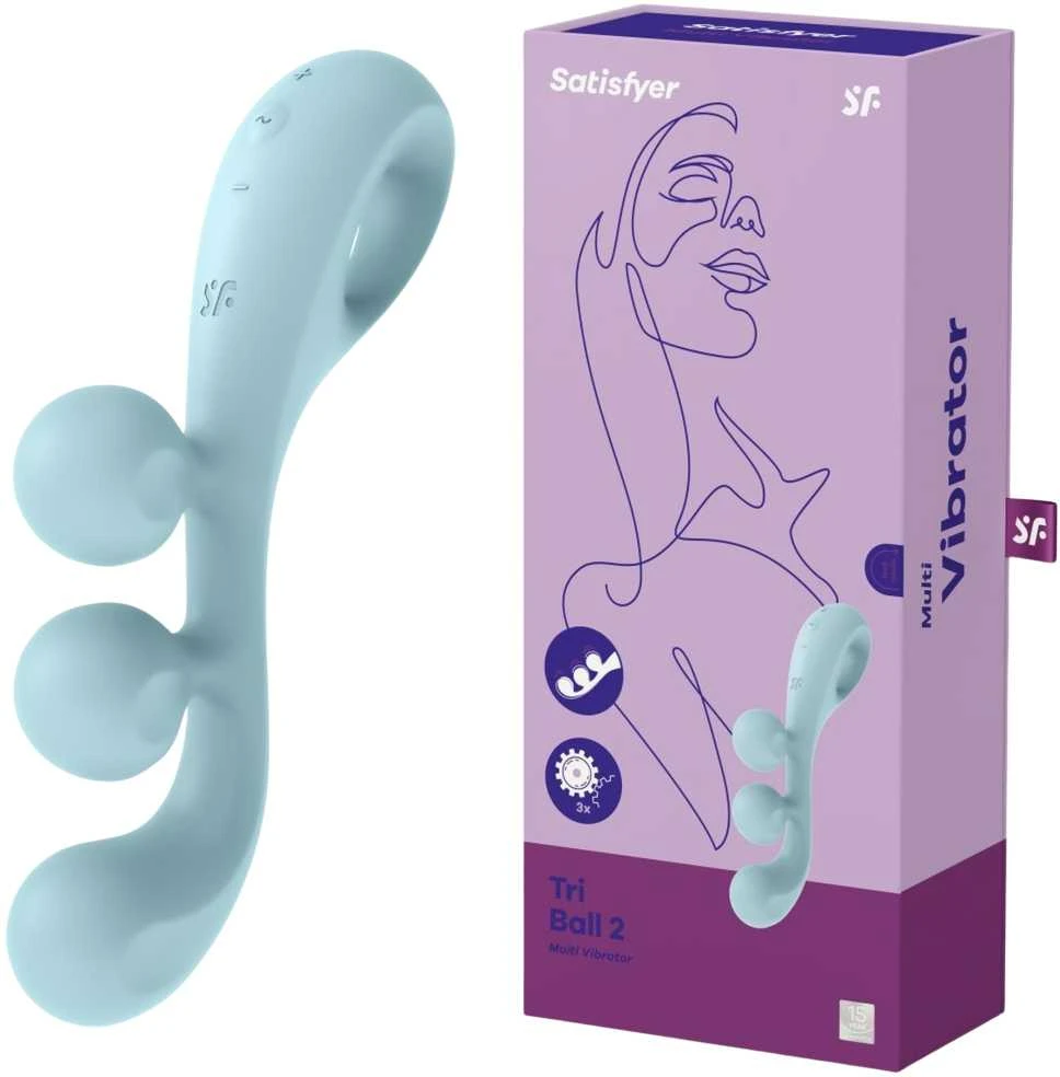 Satisfyer SATISFIER TRI BALL 2 šviesiai mėlynas