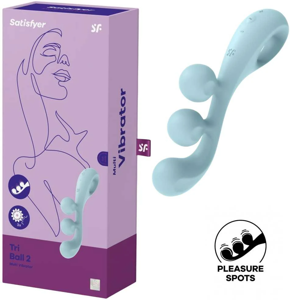 Satisfyer SATISFIER TRI BALL 2 šviesiai mėlynas