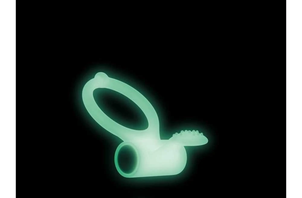 Marc Dorcel Power Clit Phospho fluorescencinis penio žiedas su vibruoja