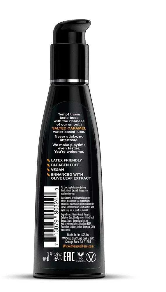 Wicked Sensual Care WICKED AQUA SŪDYTAS KARAMELĖS SKAIČIŲ LUBRIKANTAS 120ml