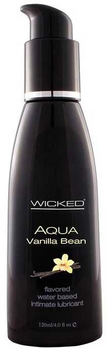 Wicked Sensual Care WICKED AQUA VANILĖS PUPELĖS SKOVO LUBRIKANTAS 120ml