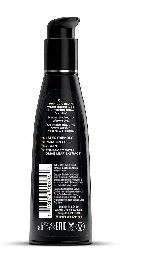 Wicked Sensual Care WICKED AQUA VANILĖS PUPELĖS SKOVO LUBRIKANTAS 120ml