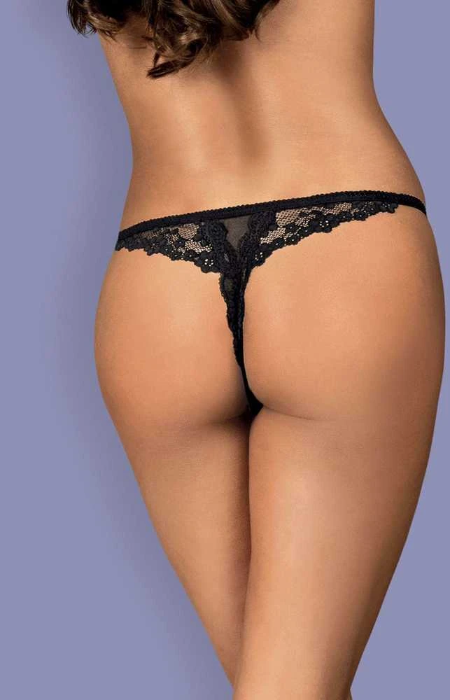 Obsessive - Letica kelnaitės be tarpukojo Juodos L/XL
