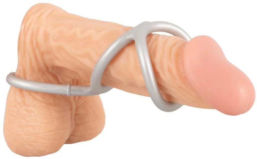 RING „You2Toys“ metalinis silikoninis trigubas žiedas