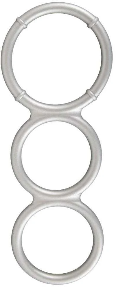 RING „You2Toys“ metalinis silikoninis trigubas žiedas