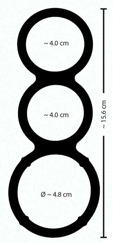RING „You2Toys“ metalinis silikoninis trigubas žiedas