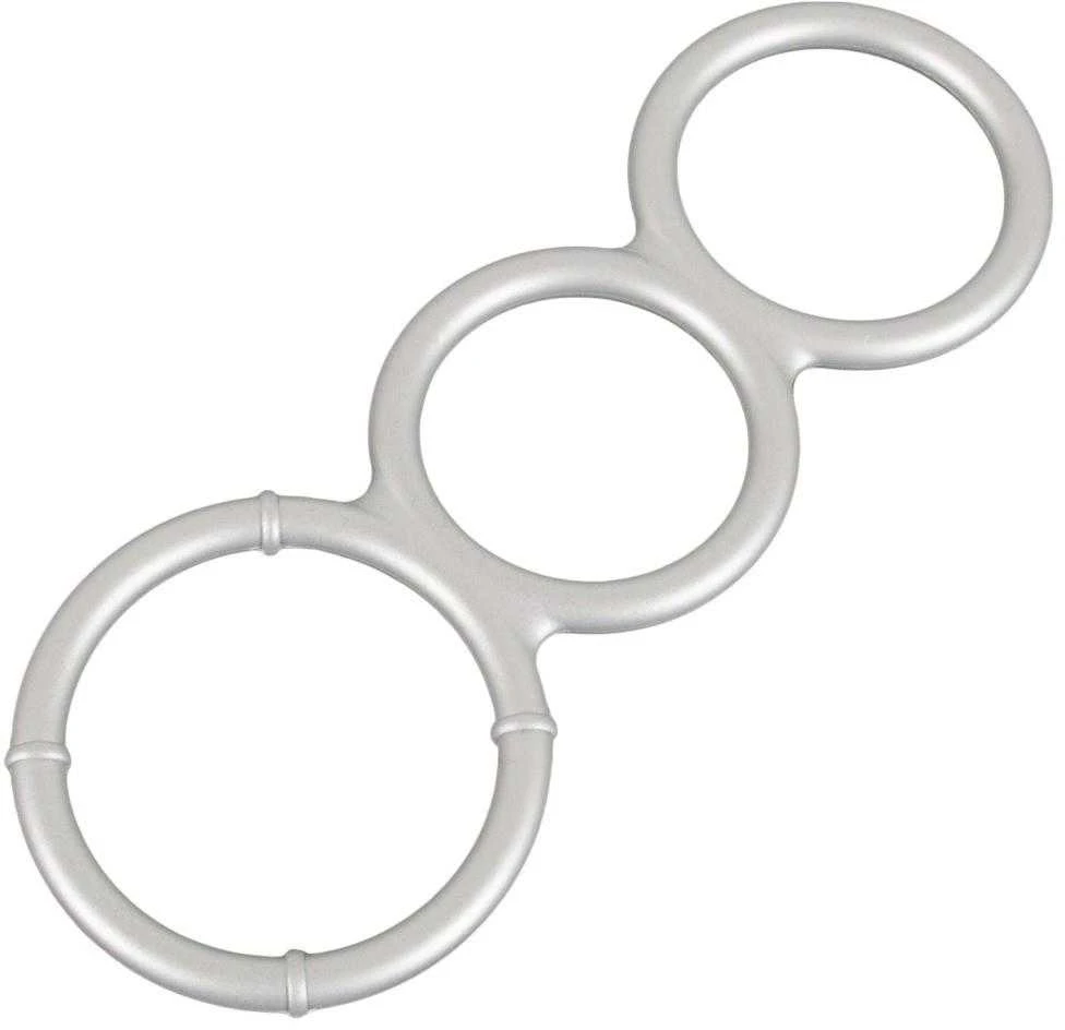RING „You2Toys“ metalinis silikoninis trigubas žiedas