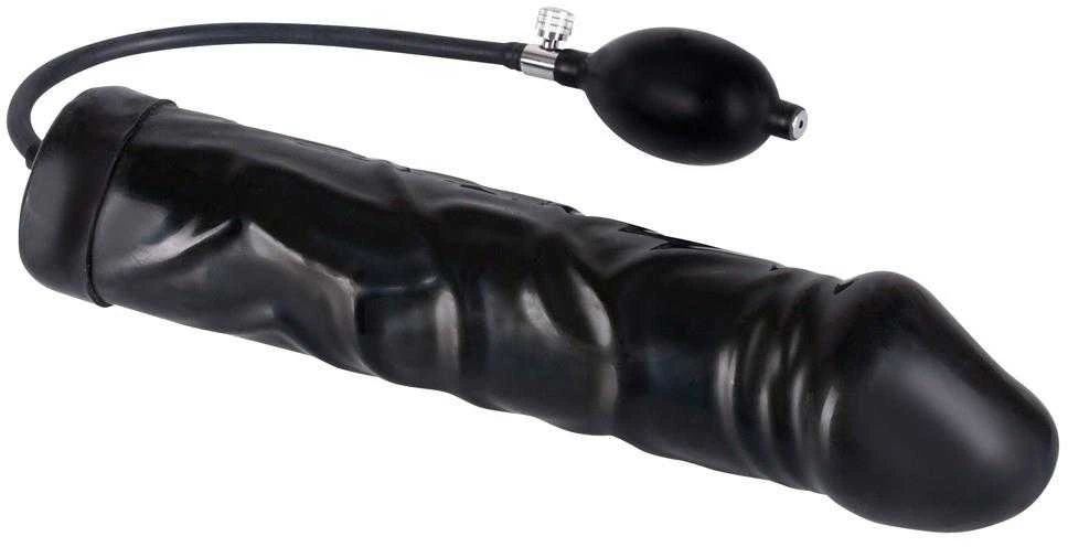 You2Toys Juodas Giant Latex Balloon pripučiamas dildo