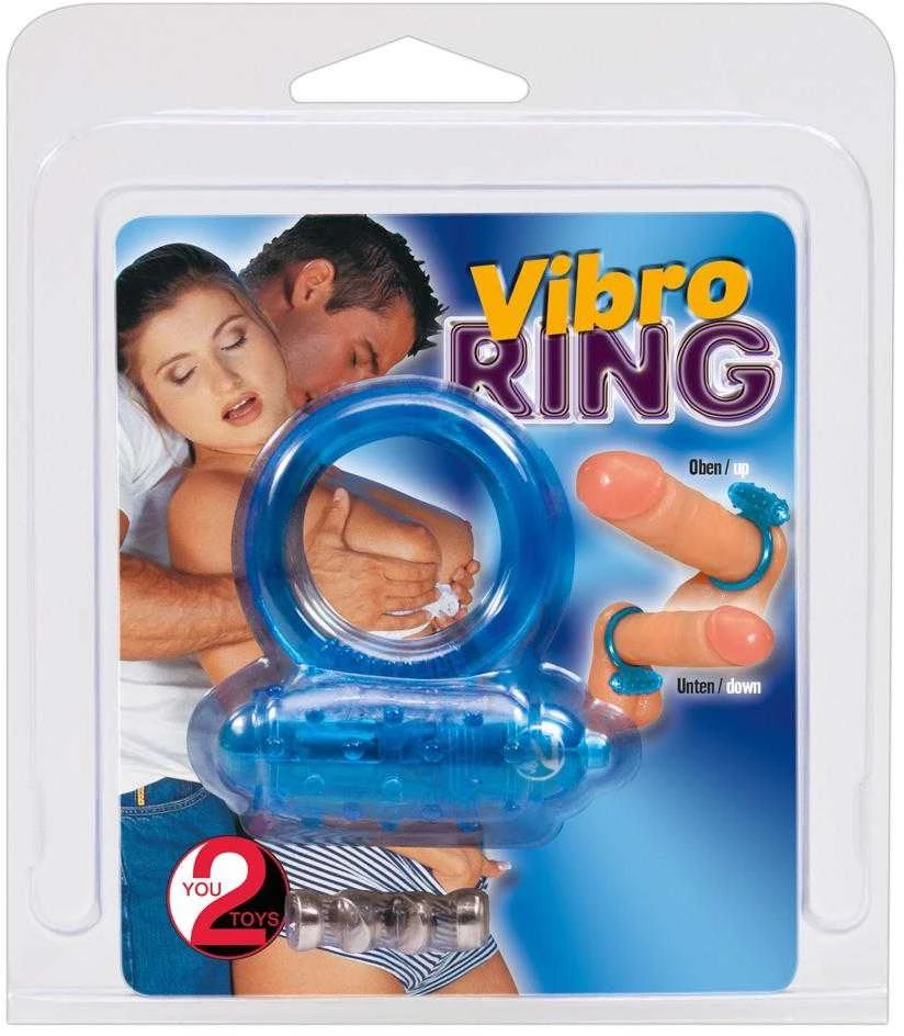 You2Toys Mėlyna Vibrating cockring mėlynas