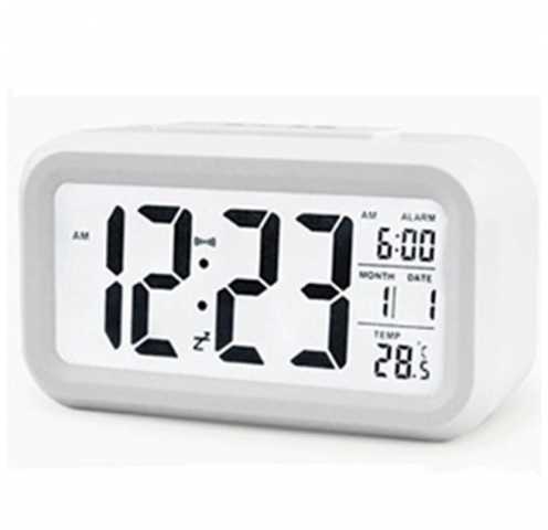 SATIS ZEGAR Z BUDZKIEM TERMOMETREM ELEKTRONICZNY CZYTELNY BUDZIK Baltas EB542W