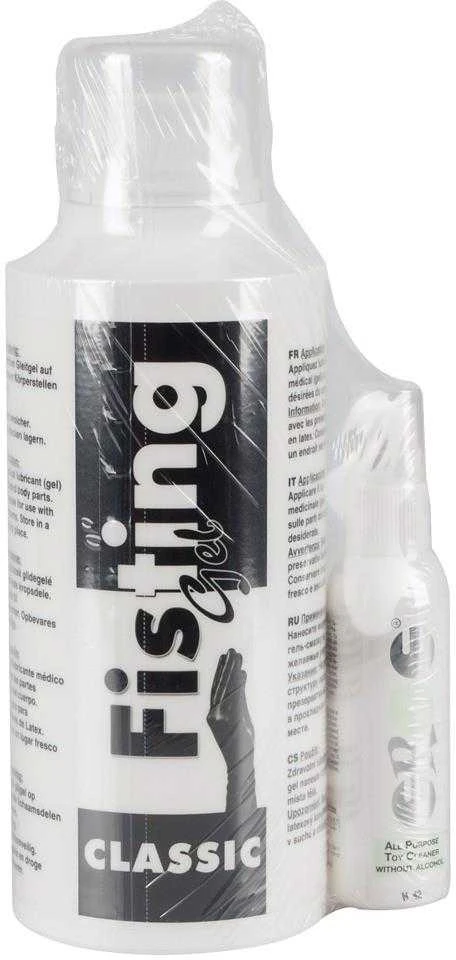 Orion Fisting Gel 500 ml + Cleaner lubrikanto ir sekso žaislų valiklio rinkinys