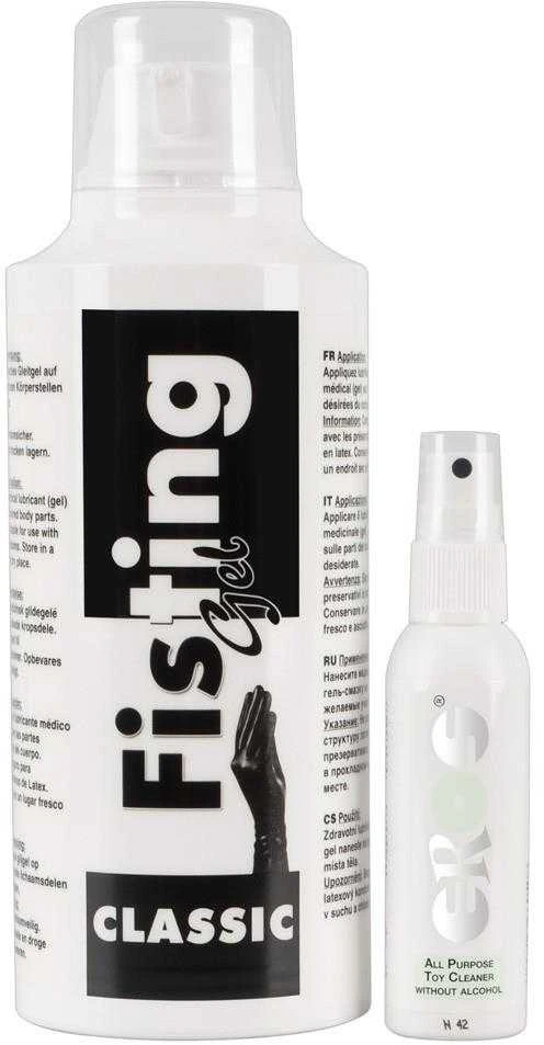 Orion Fisting Gel 500 ml + Cleaner lubrikanto ir sekso žaislų valiklio rinkinys