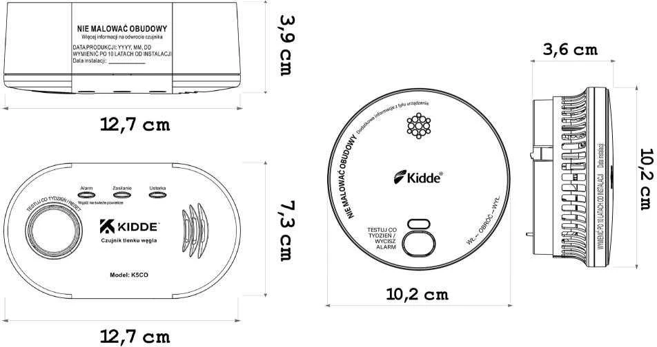 Carbon monoxide detector K5CO + smoke detector 2030-DSR3 KIDDE